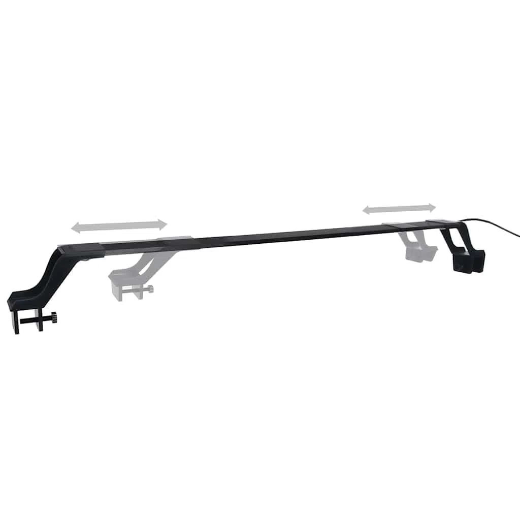 Lámpara LED para acuario con abrazaderas, 55-70 cm, color azul y blanco, aluminio, ahorro de energía, para agua dulce, agua de mar, crecimiento de plantas, luz de día, luz de luna regulable
