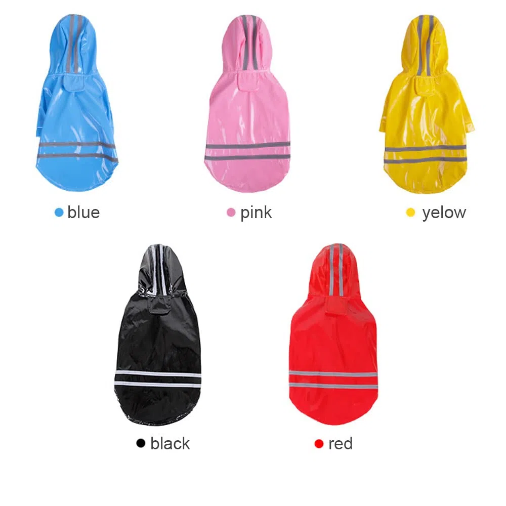 Chubasquero para Perros, Impermeable Reflectante for Perros pequeños, Mono con Capucha y for medianos(Yellow,L)