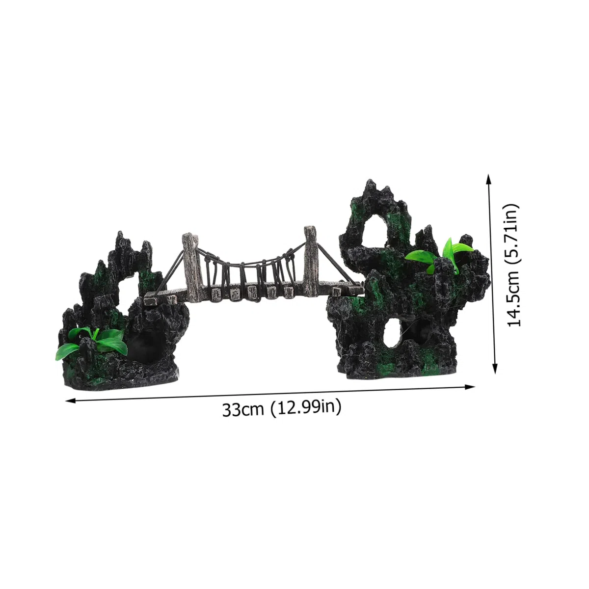 Cabilock Decoración De Puente De Resina para Acuario Adorno De Rocalla para Pecera Figura De Puente Levadizo para Acuarios Suministros para Peceras