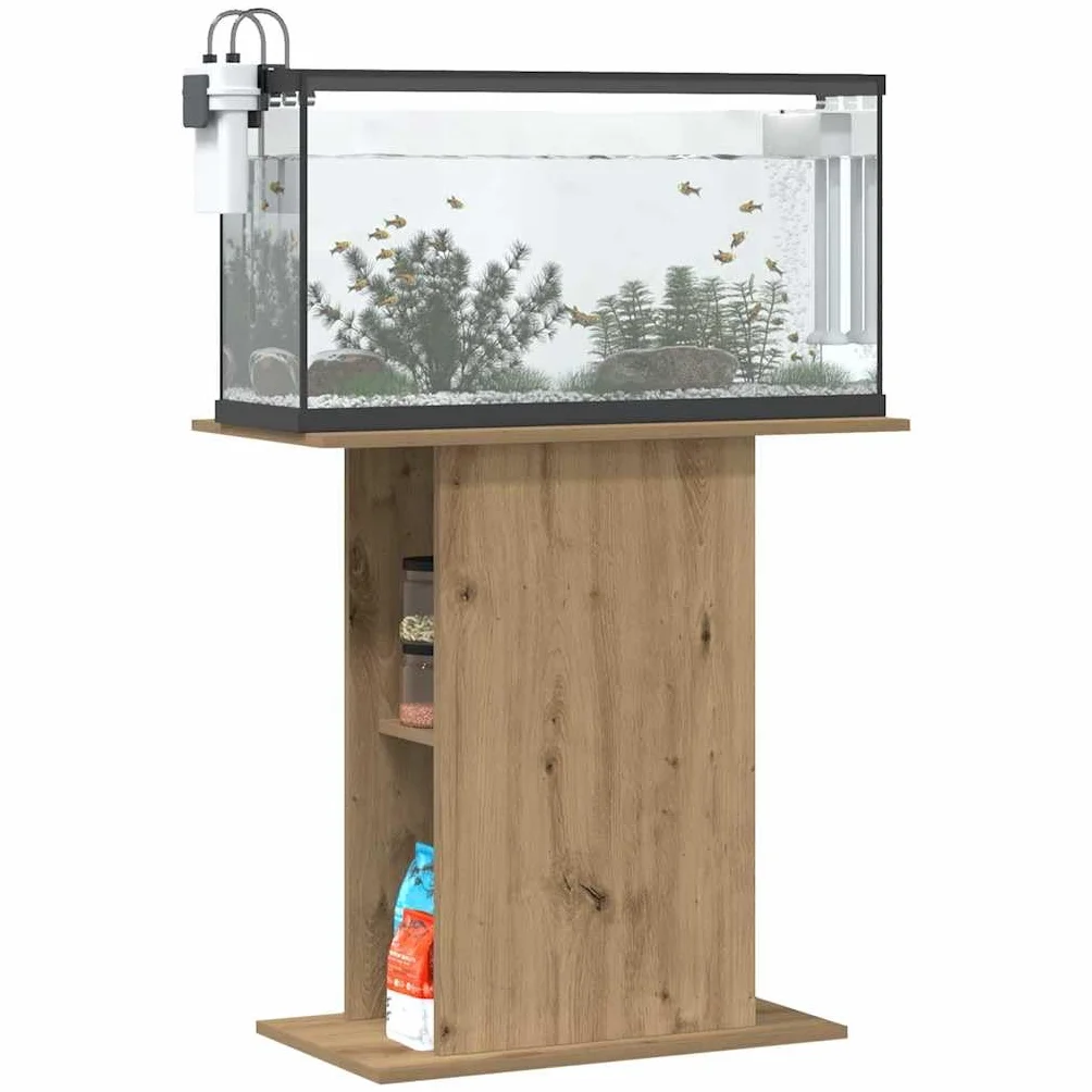 Genérico Soporte para Acuario de Roble Artesanal, 36 x 75 x 72,5 cm, Madera de ingeniería,Producto para Mascotas y Animales,Productos para Mascotas,Productos para Peces,Soportes para acuarios-857291