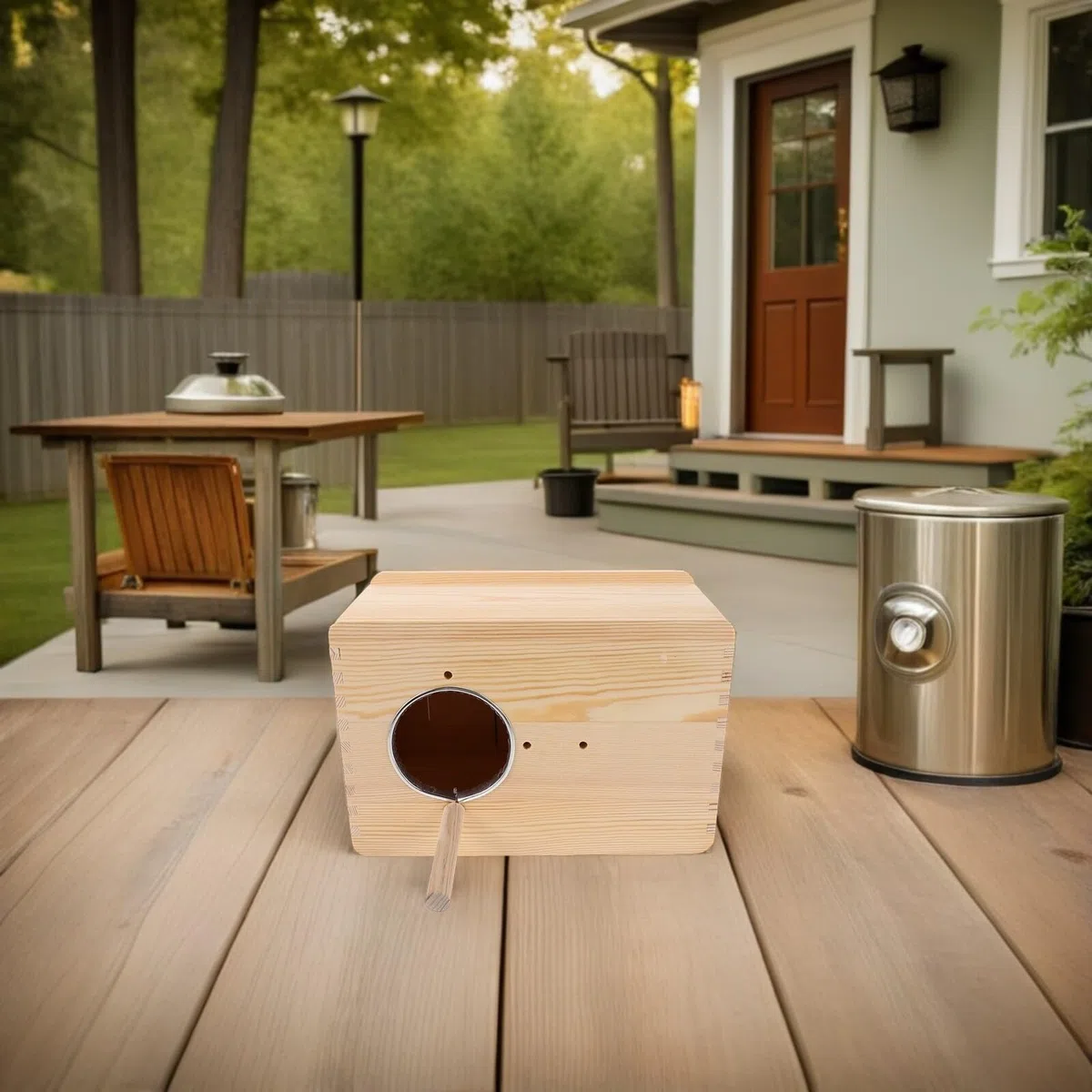 DOITOOL Caja de Cría de Madera para Loros Nido de Cría para Cacatúas y Periquitos Casa Nido para Pájaros Orificio