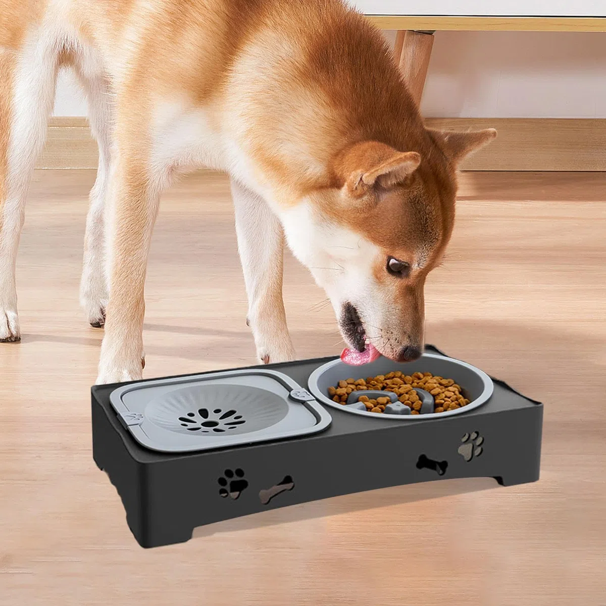 Elevado De Perros Bebedero Antiderrame De Altura Ajustable
