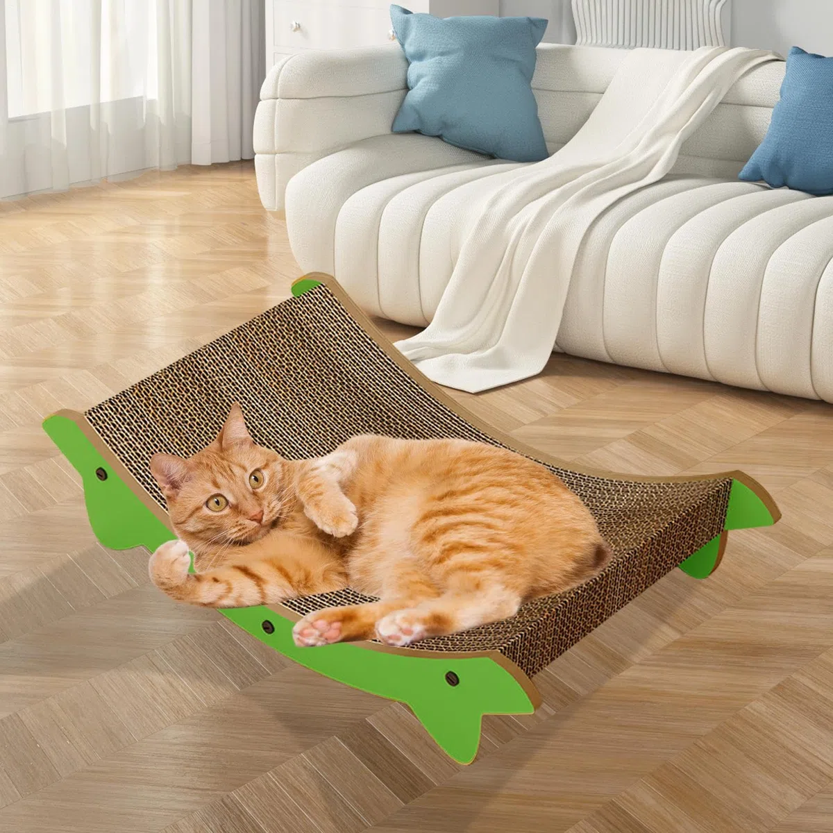 Tablero De Rascado para Gatos Rascador para Gatos Cama Gatito | Accesorios Para Mascotas Protección Para Muebles Contra Arañazos En Alfombra Sofá Pared Puerta Juego Interior Contra