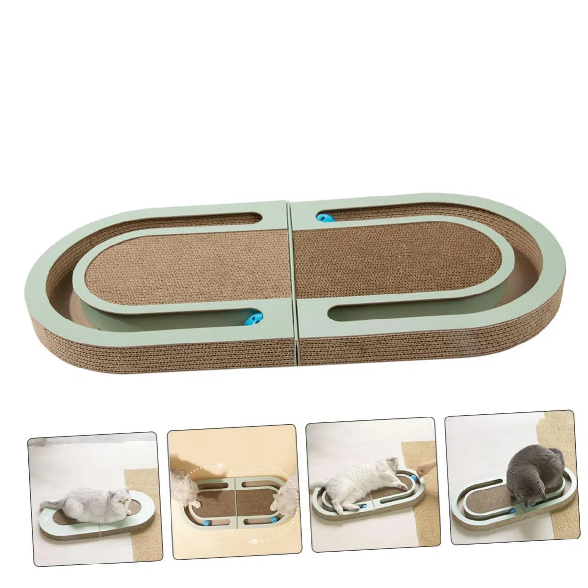 YARNOW Rascador para Gatos de Cartón Ondulado Plegable Bola para Desestresar Hogar
