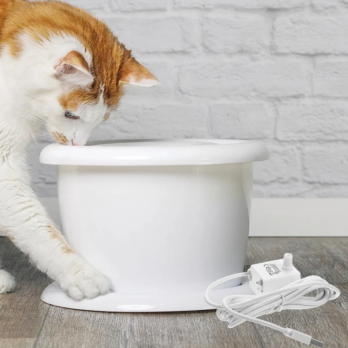CLISPEED Bomba de Repuesto para Fuente de Agua para Gatos y Perros, Operación Silenciosa y Sumergible, Material Abs Cable USB, Adecuado para Dispensadores de Agua en Hogares