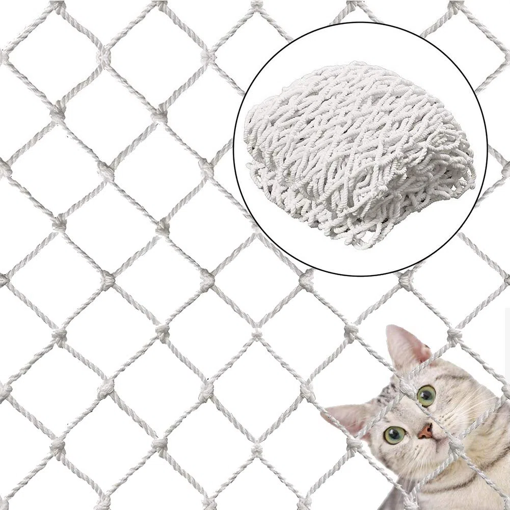 Red de Seguridad para Gatos, Redes de protección,Red Protectora anticaídas,para Mascotas,para Interiores y Exteriores, para barandillas de Malla para balcón,Ventanas,escaleras (150x300 cm, 2 Unidad)