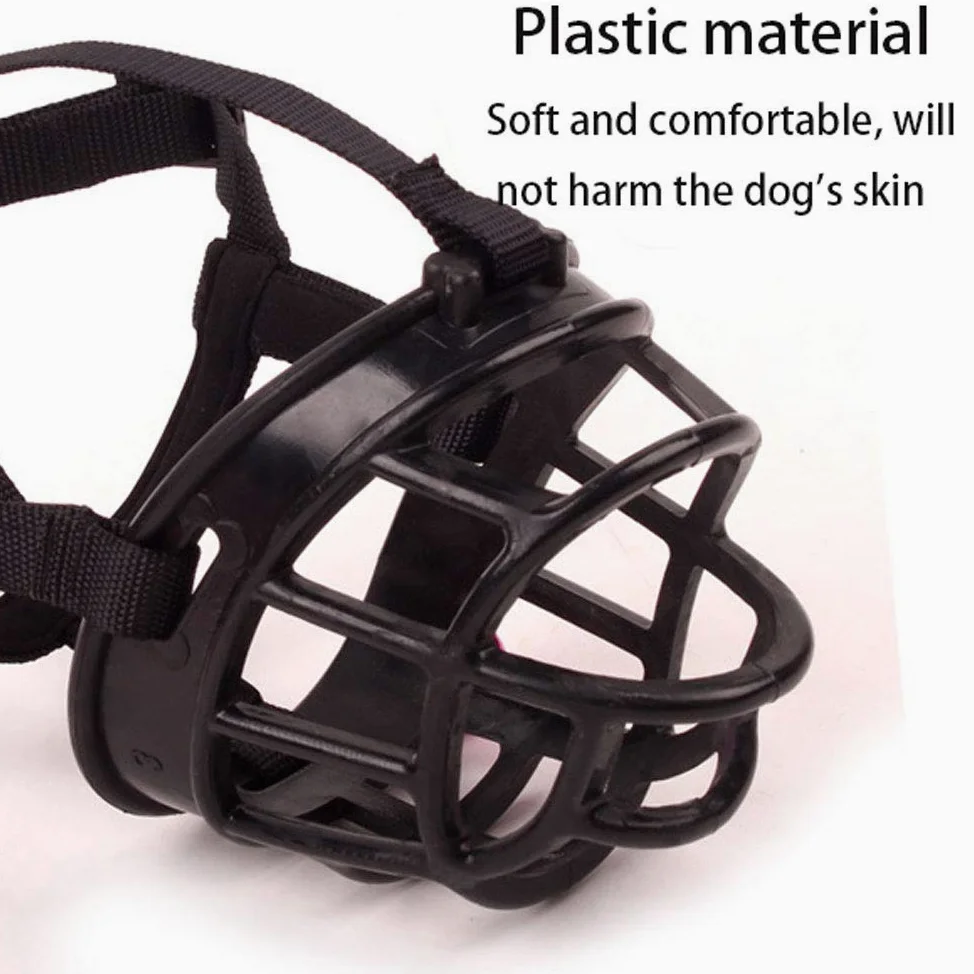 Bozal de Silicona Transpirable y cómodo for Perros for Beber Agua Normalmente(Black,XL)