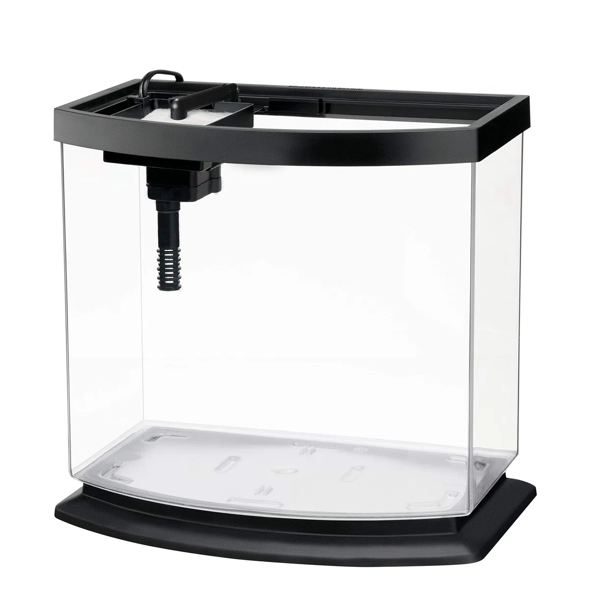Aqueon Kit de Acuario LED MiniBow con tecnología SmartClean, Negro, 2.5 galones