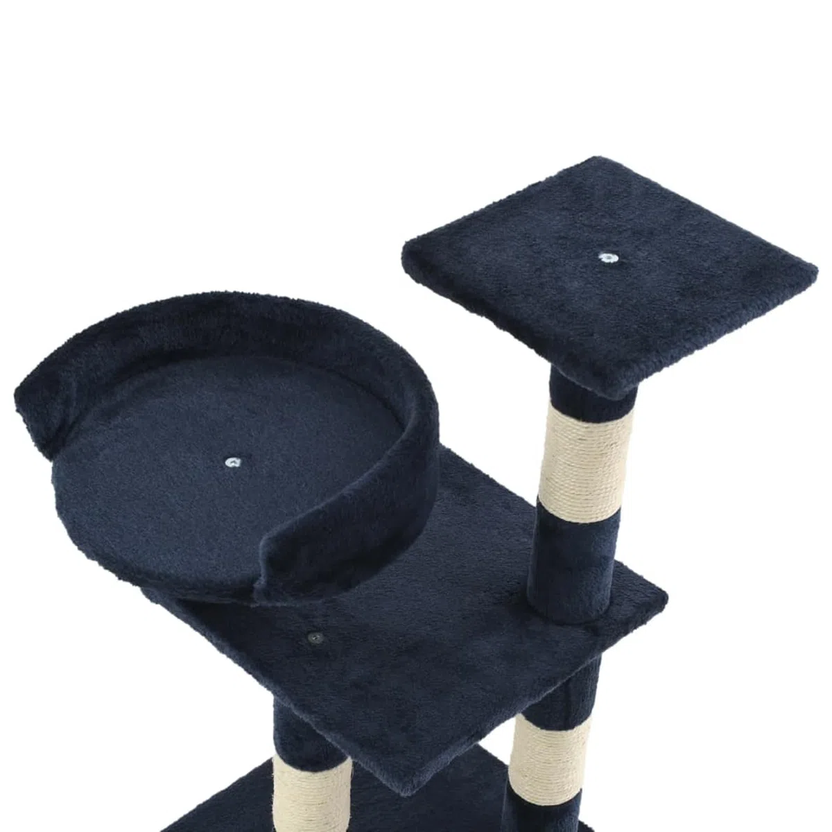 Rascador para Gatos con Poste de sisal, JUNZAI Arbol para Gatos, Gatos Accesorios, Arranhador para Gatos, Arbol Rascador Gatos, 65 cm Azul