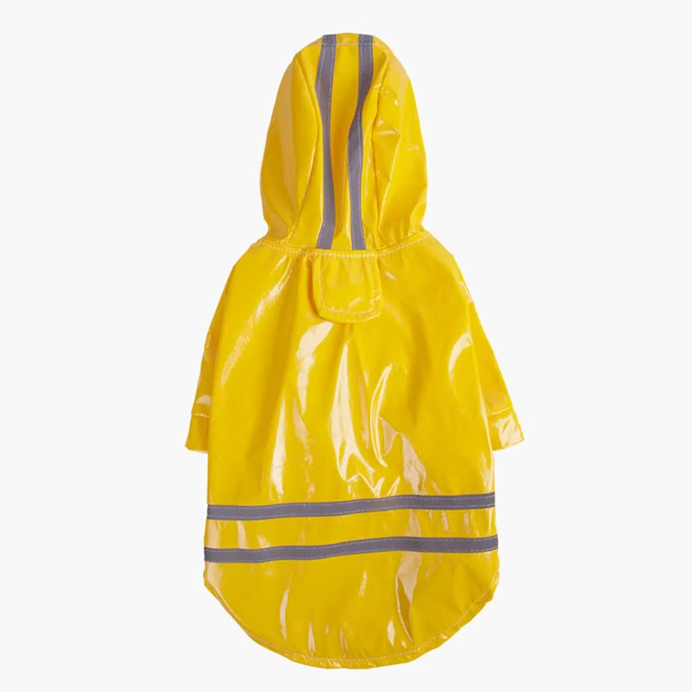 Chubasquero para Perros, Impermeable Reflectante for Perros pequeños, Mono con Capucha y for medianos(Yellow,L)