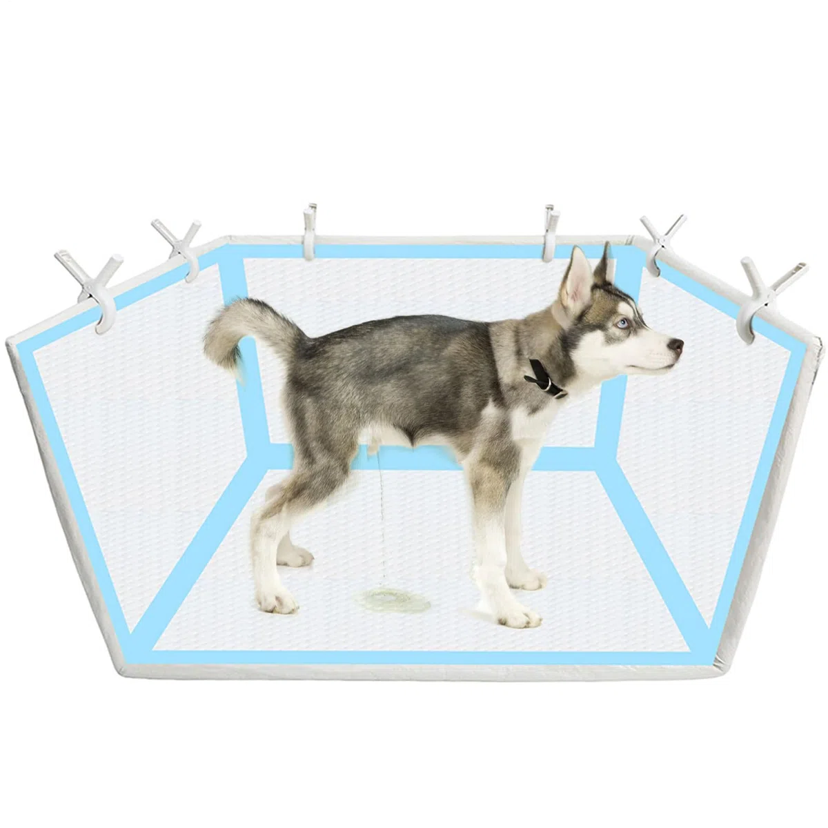 Bandeja Sanitaria para Perros Paredes Altas Impermeables para Mascotas | Estación para Hacer Pis en Interiores para Casa Apartamento Balcón Viajes Sala de Estar Entrenamiento