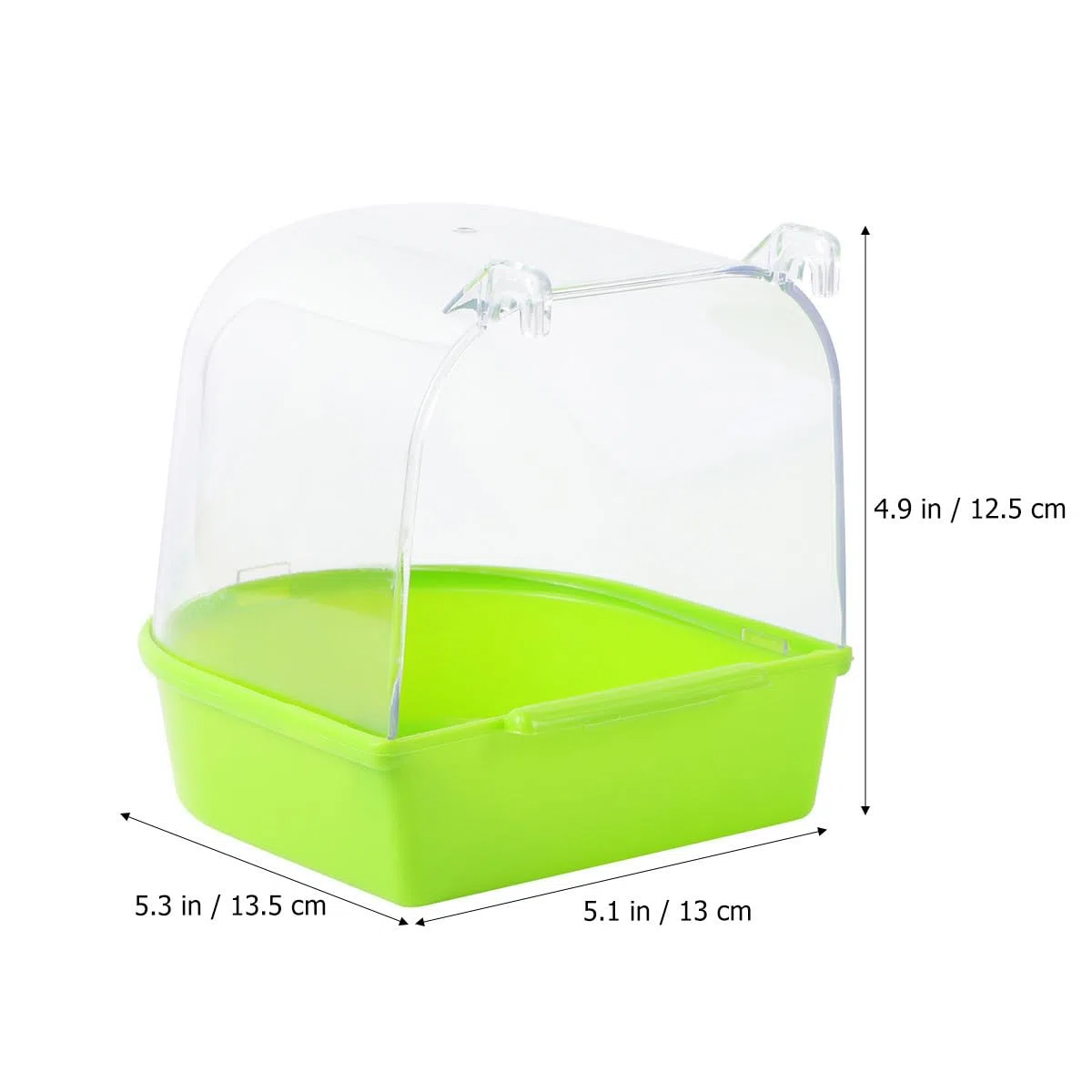 Bañera Verde para Baño de Pájaros Pequeños y Loros, Cuenco de Plástico Colgante para Jaulas, Ducha Eléctrica para Periquitos en Interiores