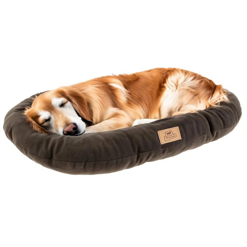 Ferplast Cojín Cama para Perros y Gatos Relax Microfleece 100/12 Suave Acolchado Lavable Micropolar Gris