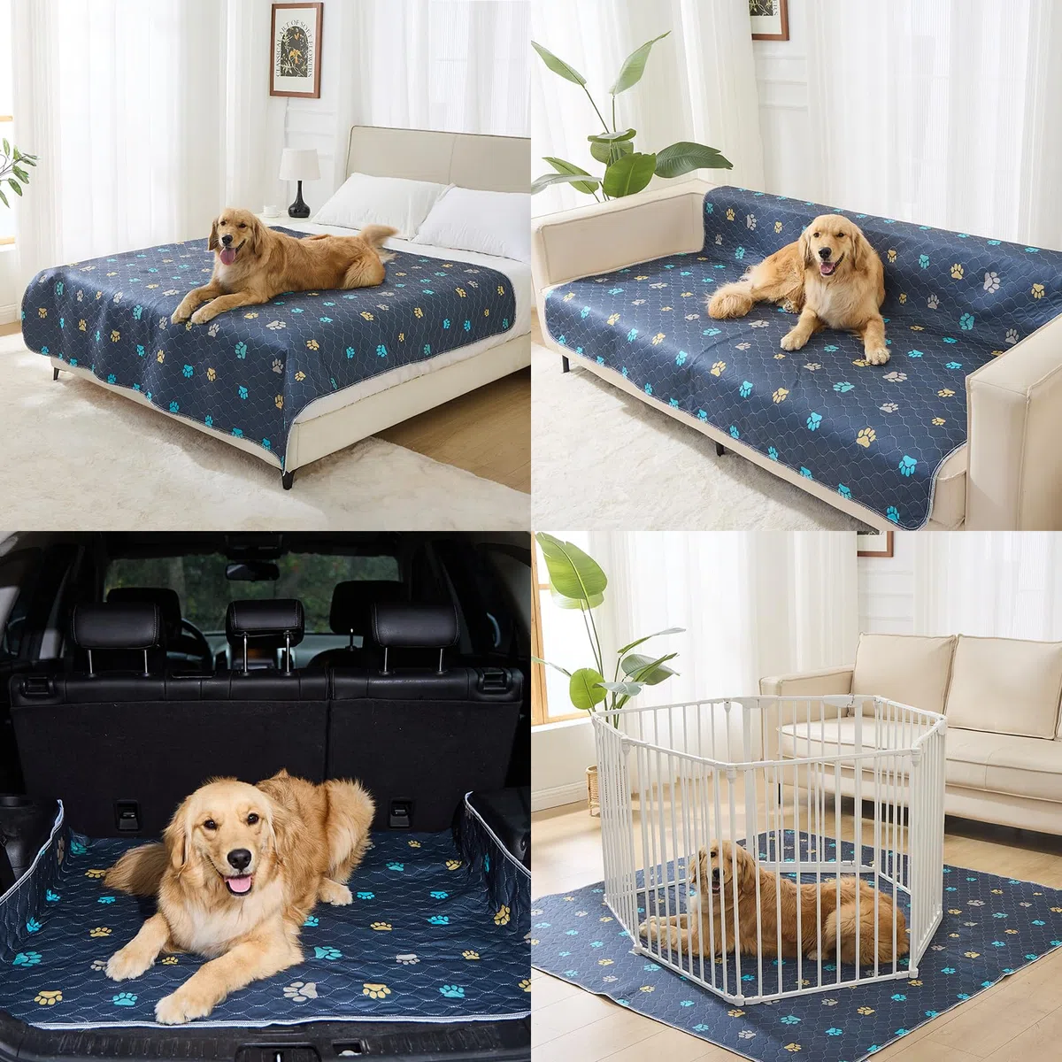 Almohadillas Empapadores Lavables Reutilizables para Orina de Perros, Impermeables, para Entrenamiento de Mascotas (24 x 36 pulgadas)