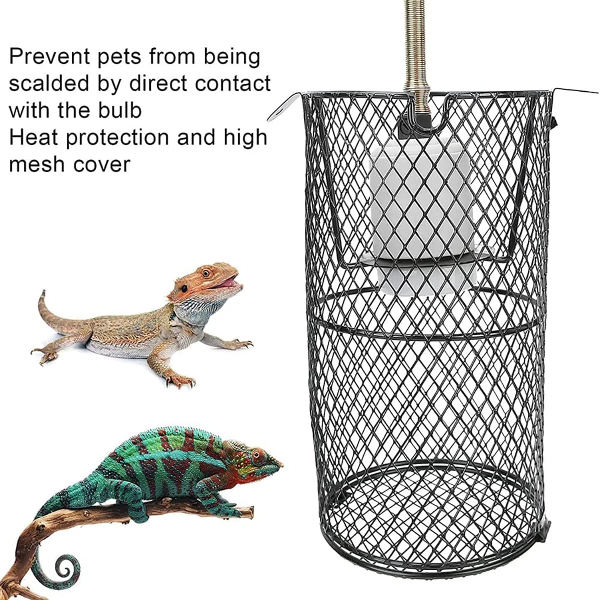 Pantalla Lámpara Resistente Al Calor Reptil, Pantalla Lámpara Calefacción Reptil, para Loros, Lagartos, Tortugas Marinas,25W