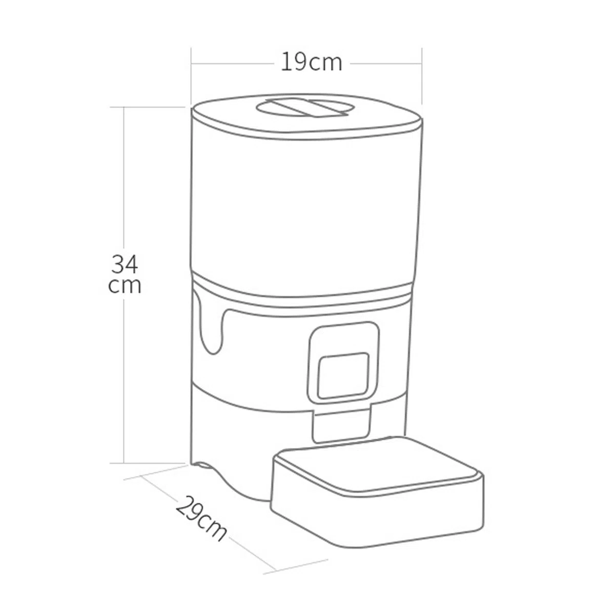 Comedero automático Alimentador automático para Mascotas Alimentador Inteligente para Gatos y Perros Cuadrado del Cubo de Almacenamiento de Alimentos 6l Comedero Mascotas(Video Type)