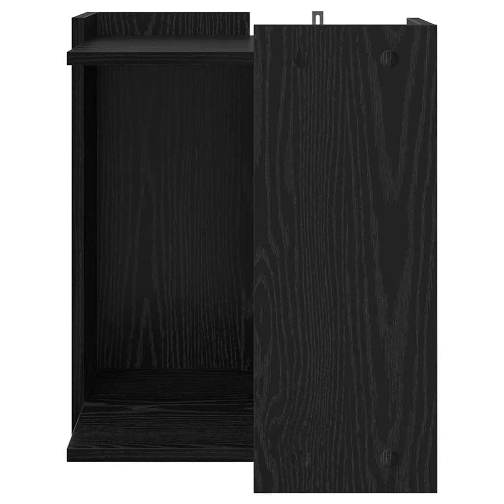 vidaXL Cubículo para Caja de Arena de Gato Roble Negro 42 x 42 x 51 cm