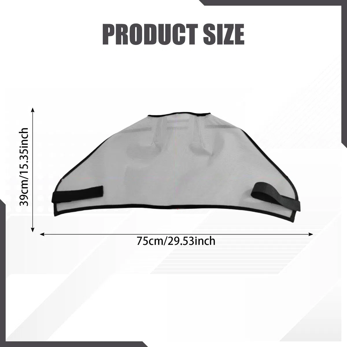 Máscara Antimoscas para Caballos, Protección Solar Facial, Malla PVC, Gris