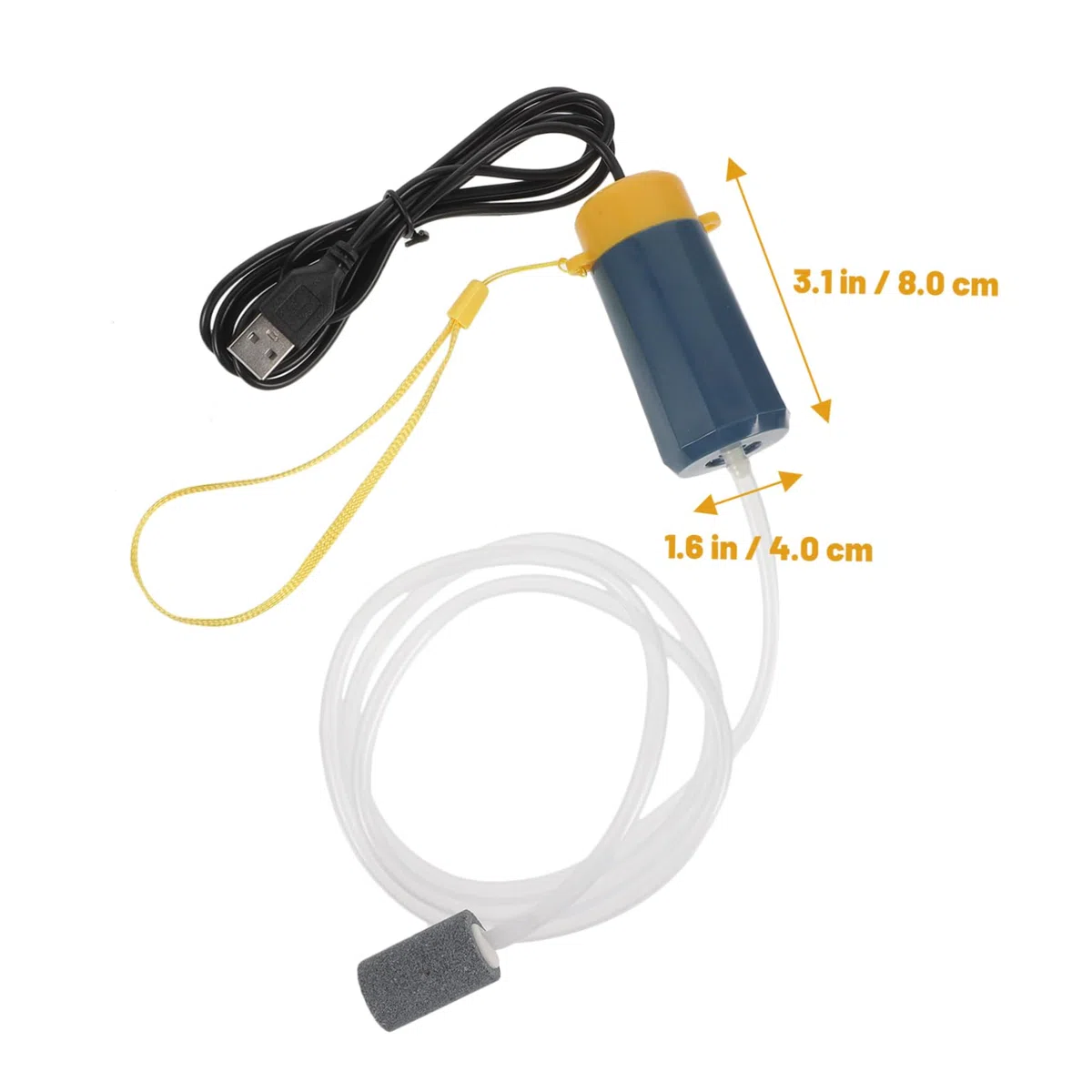BESPORTBLE 3piezas Bomba De USB Silenciosa para Acuario Aireador Portátil Compacto para Peceras Aumenta El Agua para Acuarios Pequeños y Mascotas