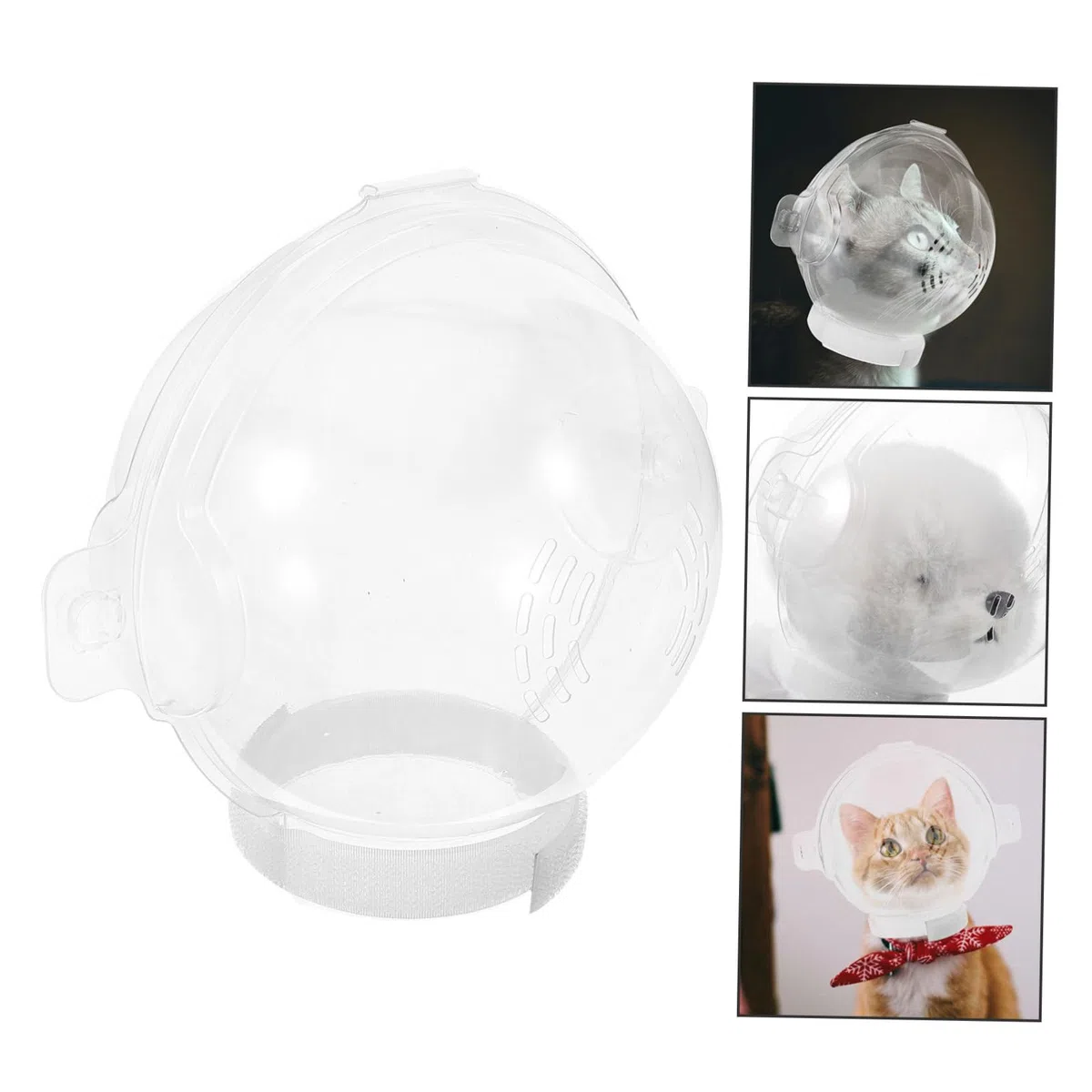 VANZACK 3piezas De para Gatos Capucha Transparente Antimordidas Protección Postoperatoria para y Cuidado Cómodo y para Grooming y Baño