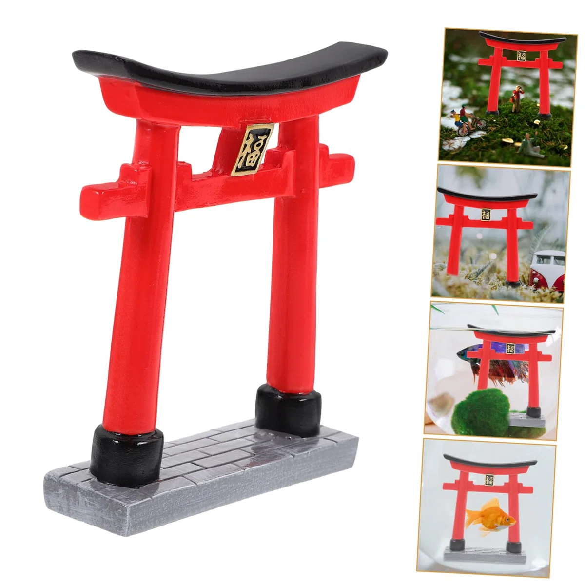 YARNOW 3 Piezas Santuario Puerta Torii Estatuas De Jardín Acuario Paisaje Prop Aire Pequeña Decoración Pecera Adorno Acuario Decoración Arena Mesa Decoración Micro Paisaje