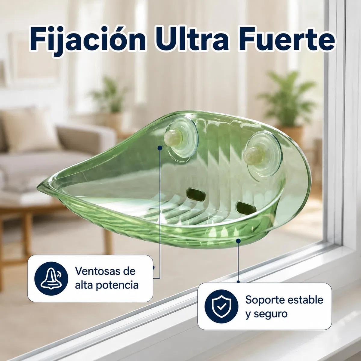 Hamaca para Ventana de Gato Cómoda con Soporte Resistente para Material Seguro Adecuada para de Mascotas en el Hogar, Verde Ágata