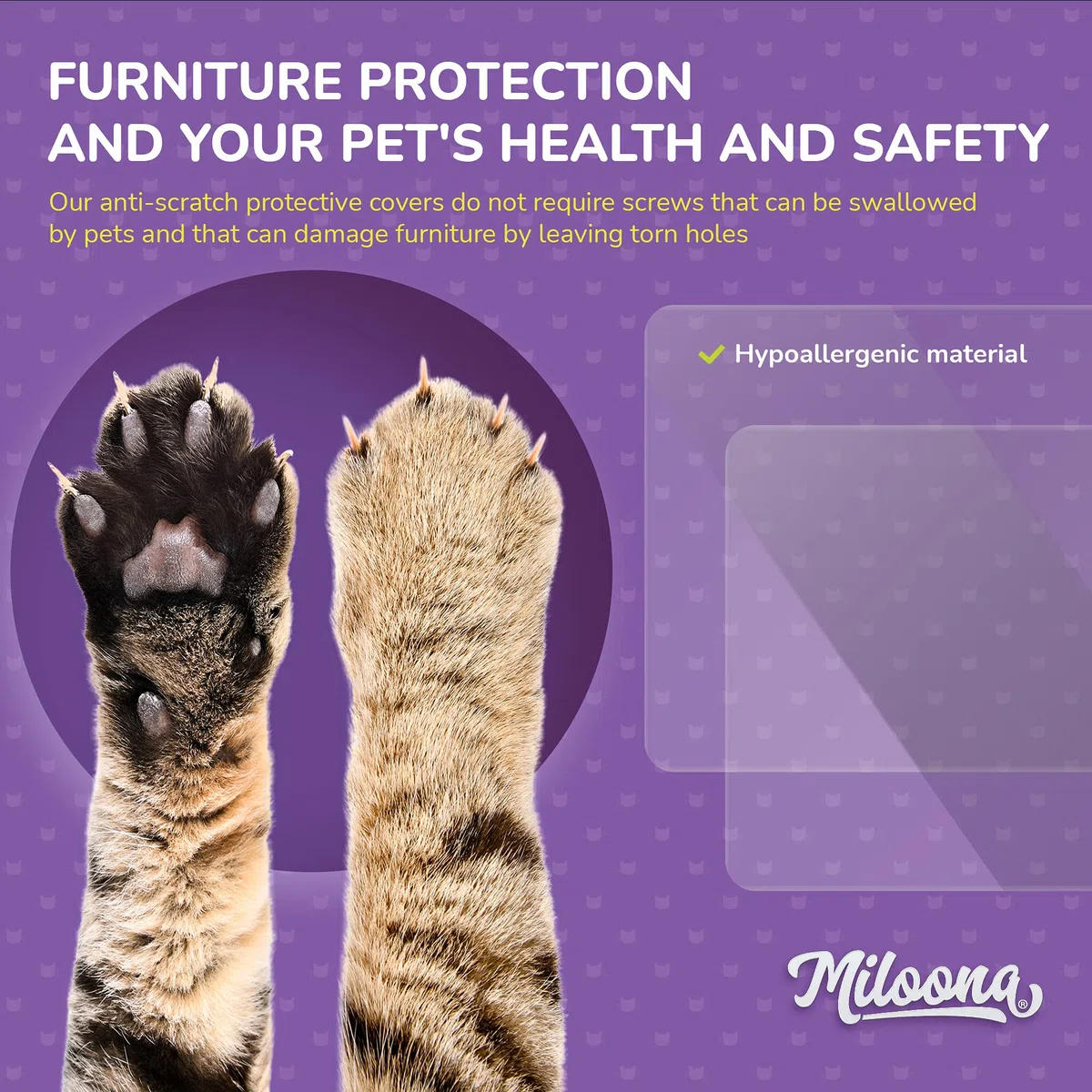 Protector de muebles antiarañazos, 4 hojas, fundas de sofá para gatos, disuasorio de arañazos de gatos para muebles, protector de arañazos de sofá contra gatos, protector de muebles