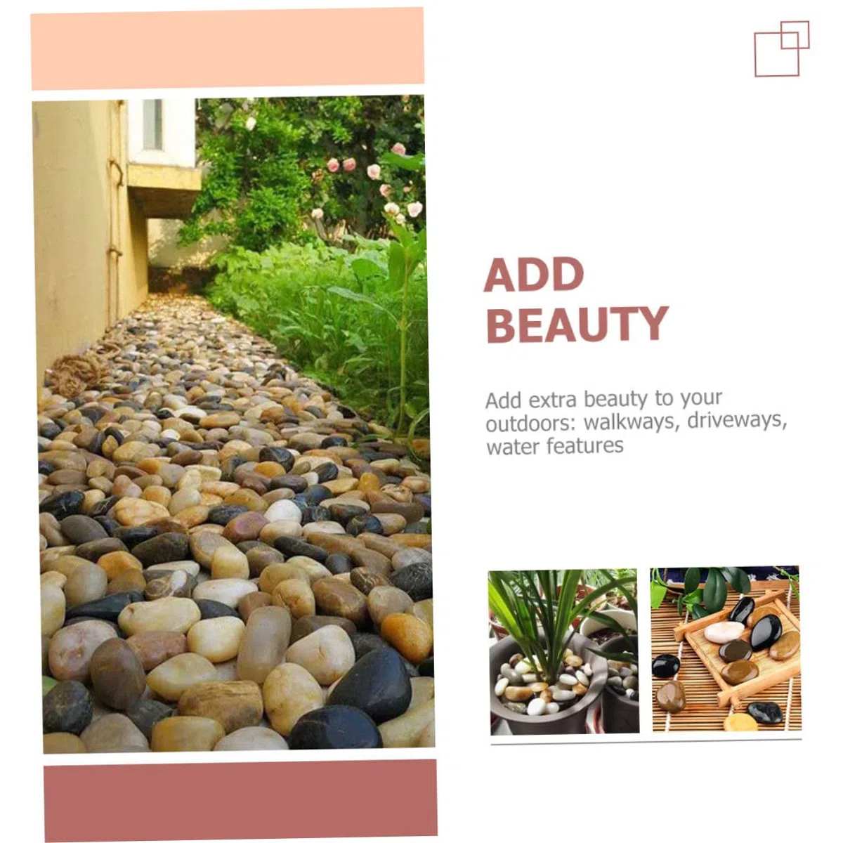 DOITOOL 3 Paquetes De Guijarros Decorativos Naturales Grava para Pecera Pequeñas Piedras Decorativas Plantas De Terrario Piedras Decoración De Pecera Guijarros Decorativos para