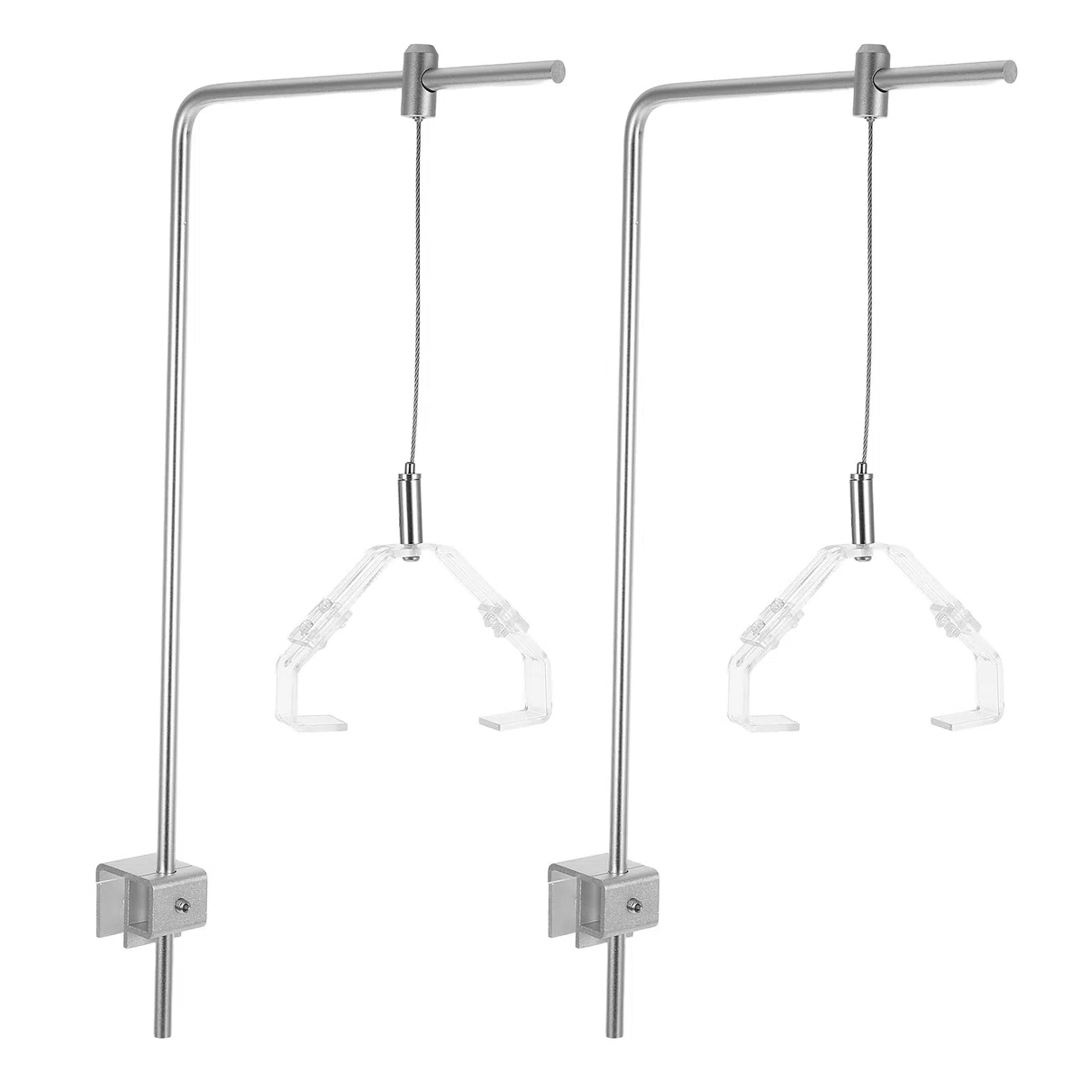Soporte de Luz 2 Piezas Fácil Instalación Ajustable de Aleación de Aluminio para Pecera Compatible con Acuarios de Agua Limpia y Salada