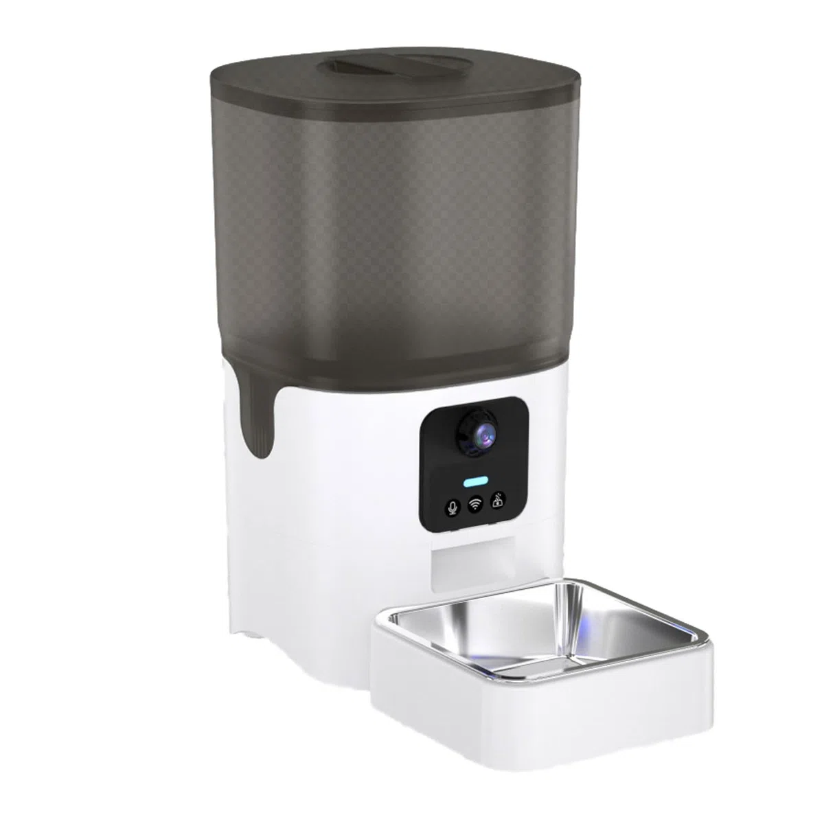 Comedero automático Alimentador automático para Mascotas Alimentador Inteligente para Gatos y Perros Cuadrado del Cubo de Almacenamiento de Alimentos 6l Comedero Mascotas(Video Type)