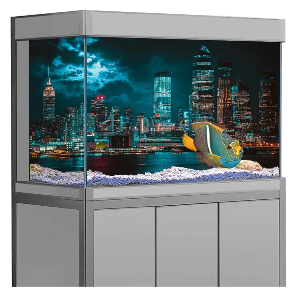 Fondo de Acuario Póster de Fondo for Acuario, Adhesivo PVC, for pecera, Mundo Submarino(Color1,54x122cm)