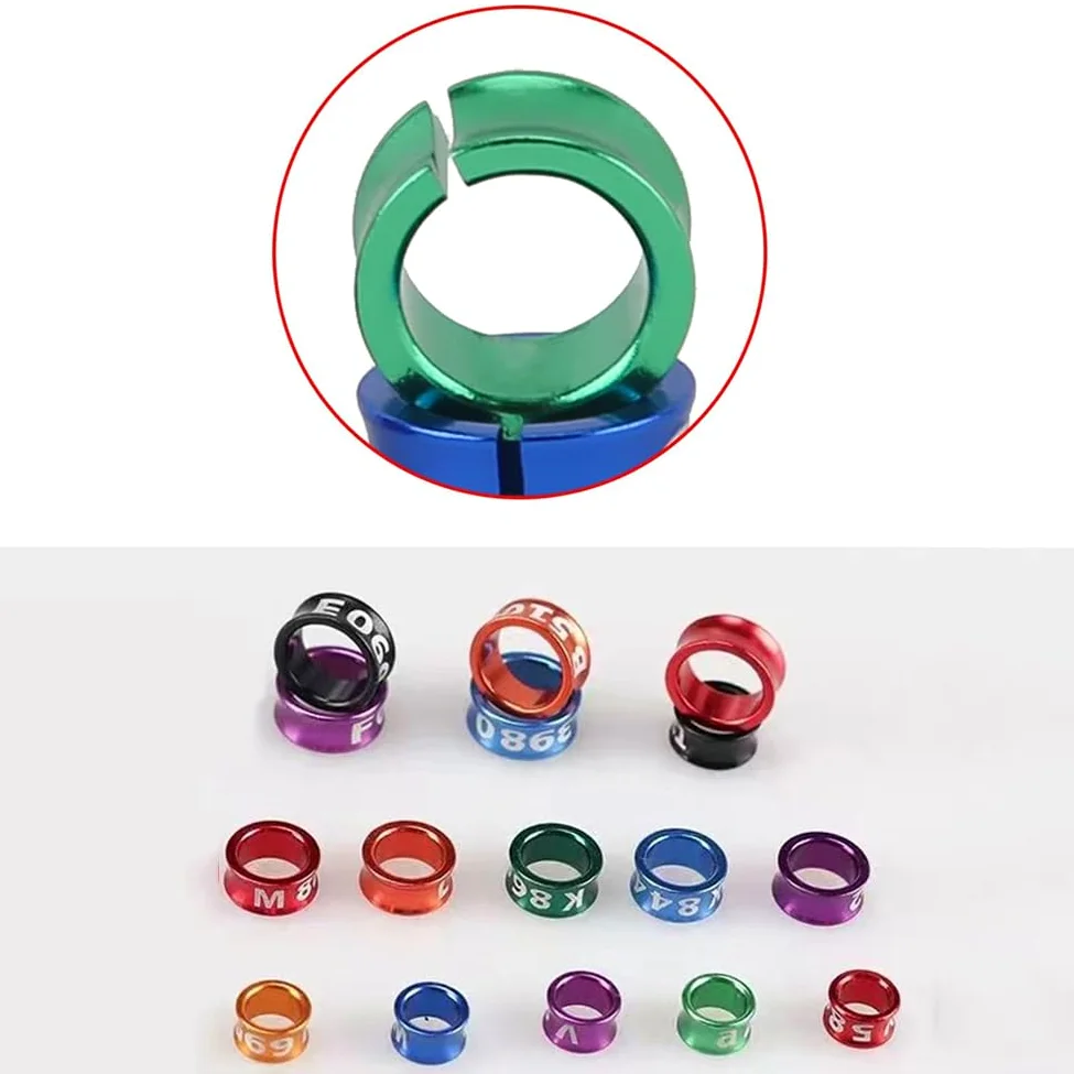 Tobillera de Paloma de Colores Mezclados de 4mm-8mm, Anillo para Pierna, Tobillera, Anillo de Entrenamiento para Paloma, Anillo para Pierna de aleación de Aluminio(número Aleatorio)