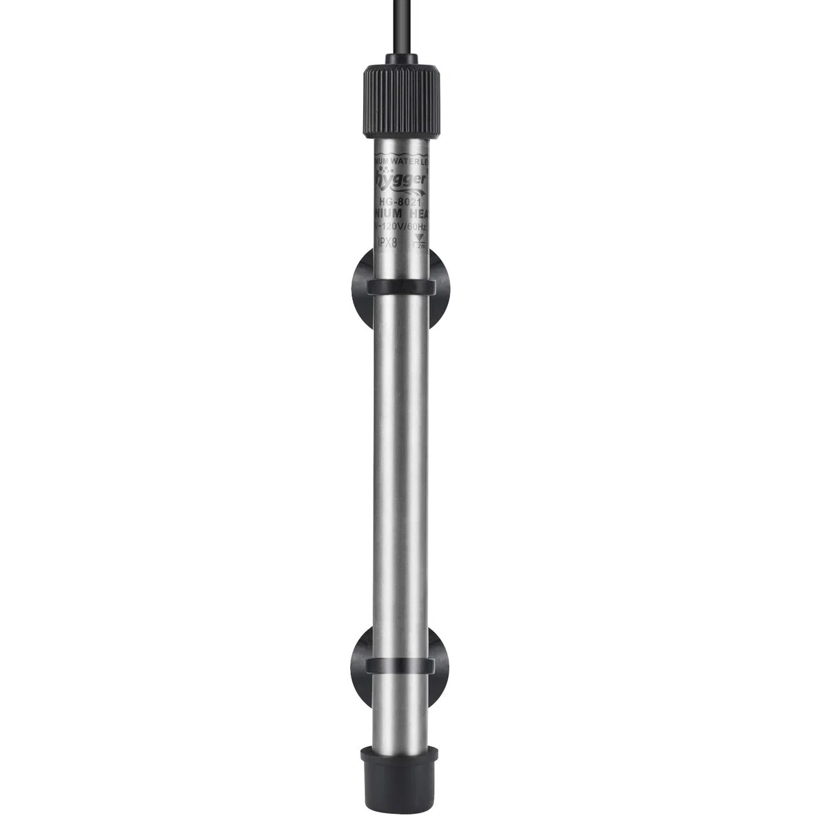 hygger Calentador de acuario de titanio de 200 W para agua salada y agua dulce, calentador sumergible digital con controlador de termostato IC externo y termómetro, para pecera de 20-45 galones