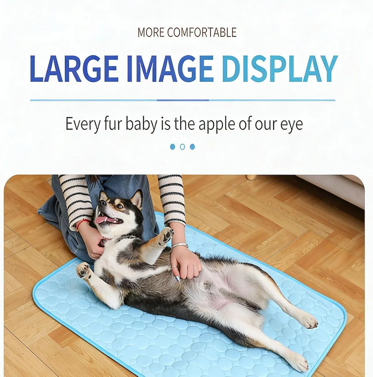 Alfombrilla de refrigeración para perros, portátil, lavable, con diseño antideslizante, alfombrilla de refrigeración transpirable para uso en interiores y exteriores, ideal para cama de gato de verano
