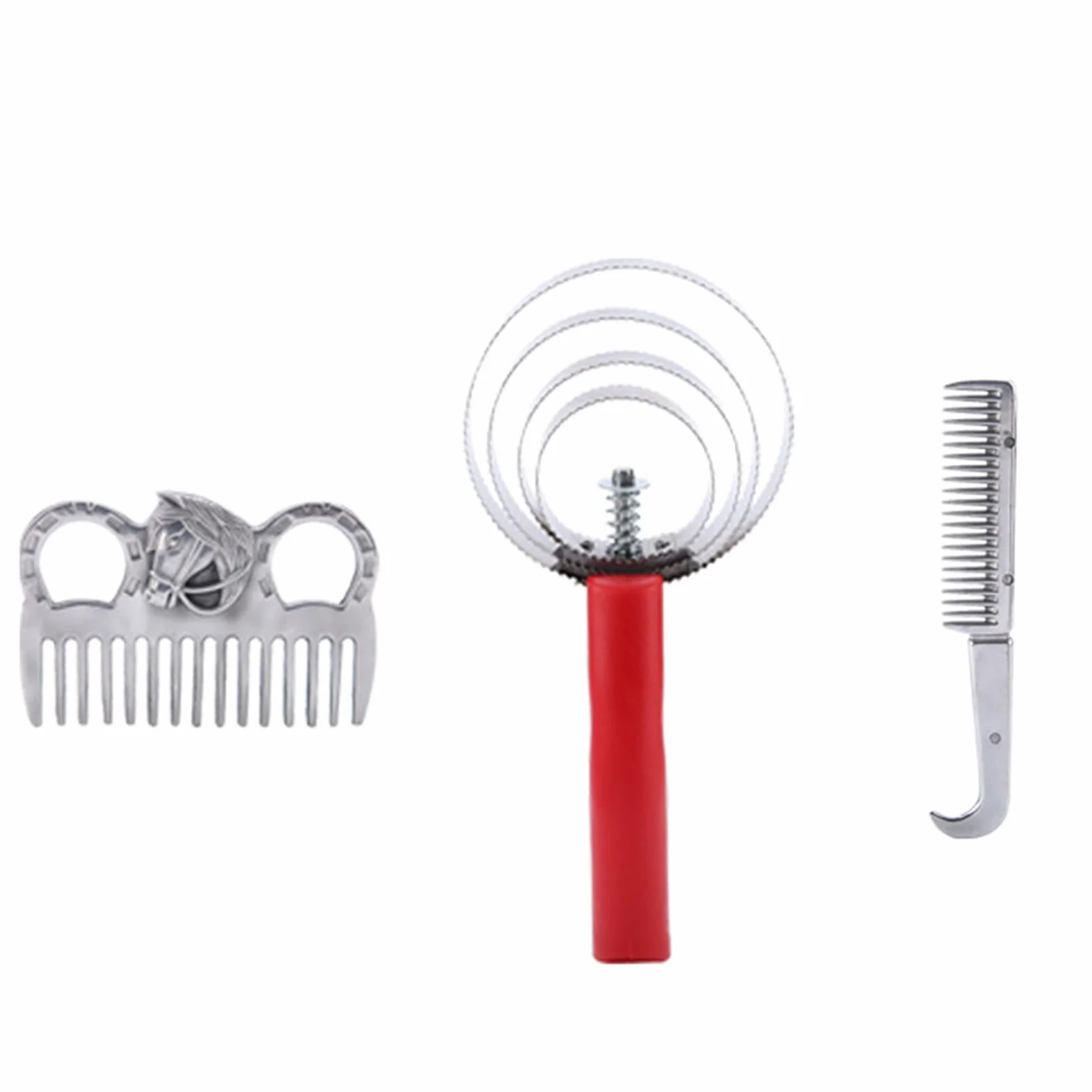 Juego de 10 piezas de cuidado de caballos, kit de cuidado de caballos, cepillo ecuestre, peine de curry, juego de herramientas de limpieza de caballos, accesorios de limpieza