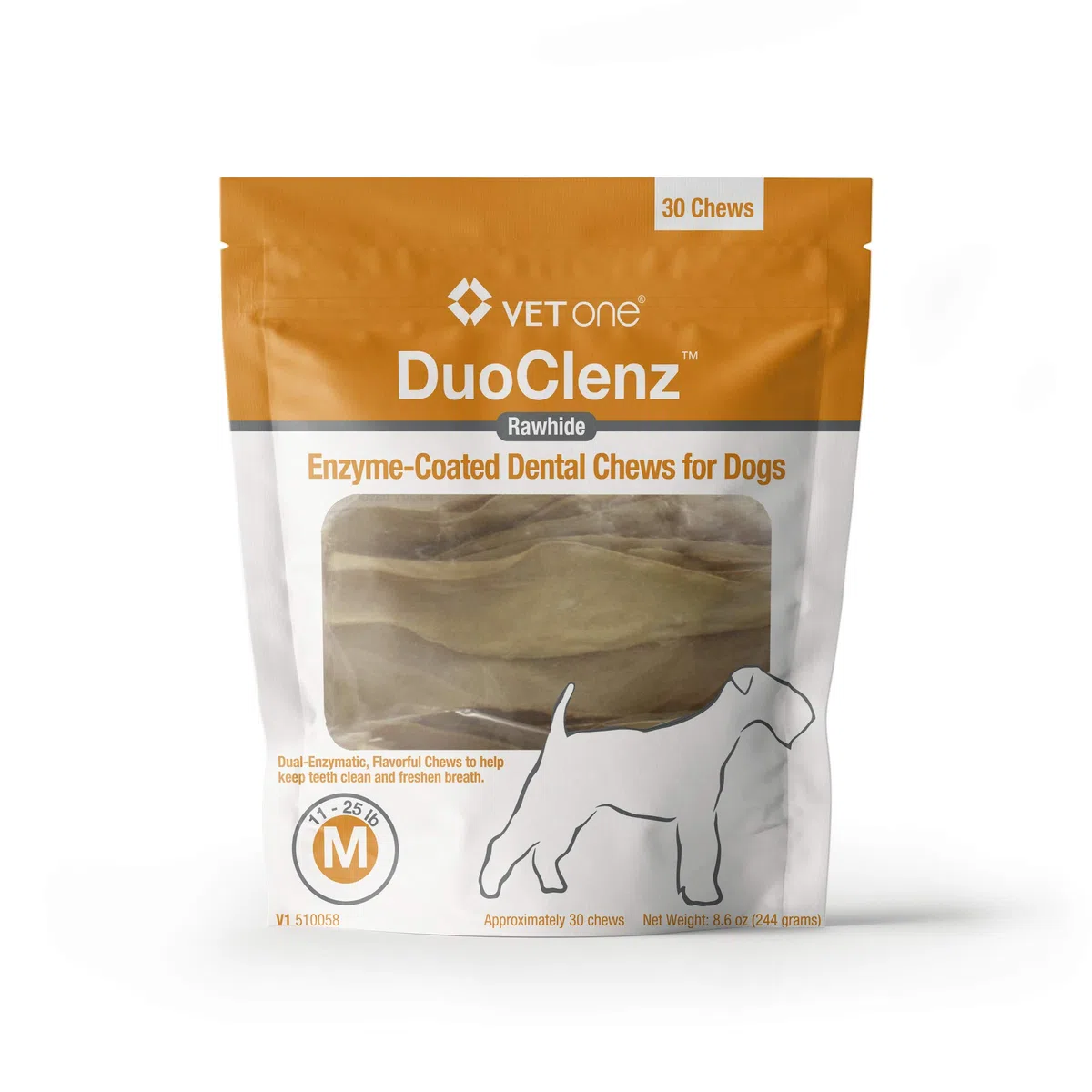 VetOne DuoClenz EnzymeCoated Masticables dentales medianos (30 Unidades)