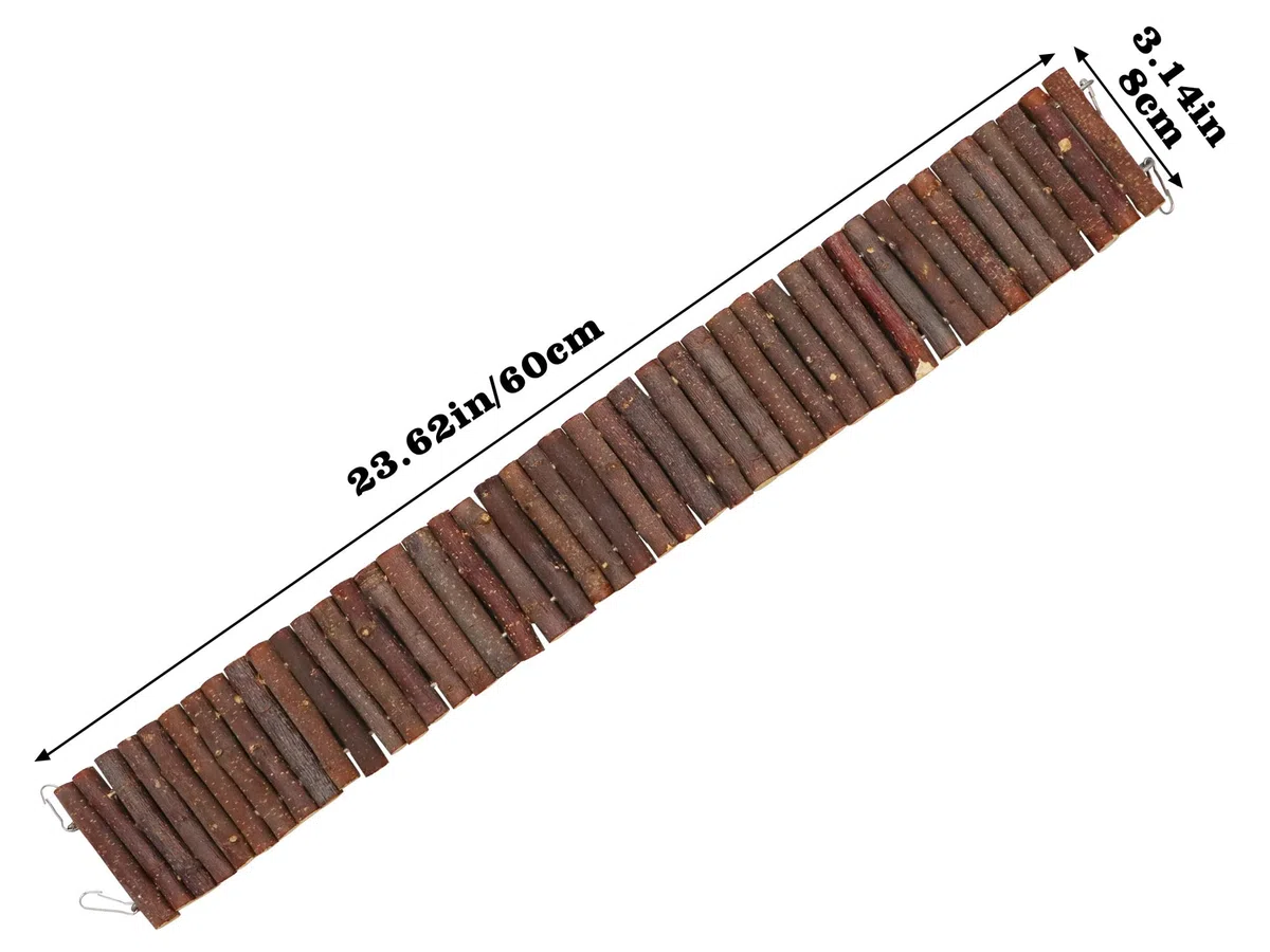Puente de escalera de rata, juguete de escalera de madera para hámster, accesorios de jaula de animales pequeños para pájaros, loros, hámster, rata, deslizador de azúcar, cangrejo ermitaño, chinchilla