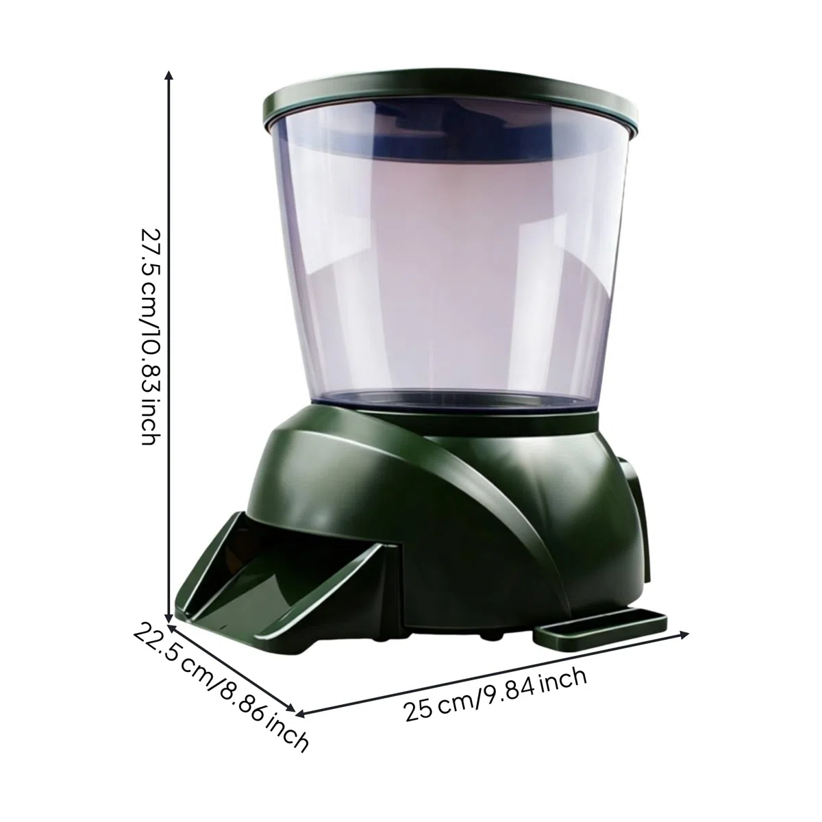 Alimentador Automático de Estanque Comedero Dispensador Dosificador con Temporizador Programable y Depósito Transparente de 4.25 litros para Mascotas