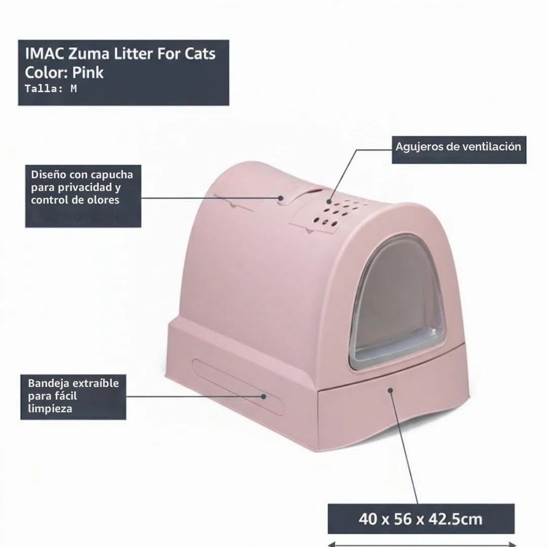 IMAC WC Gatos ZUMA Rosa para gatos