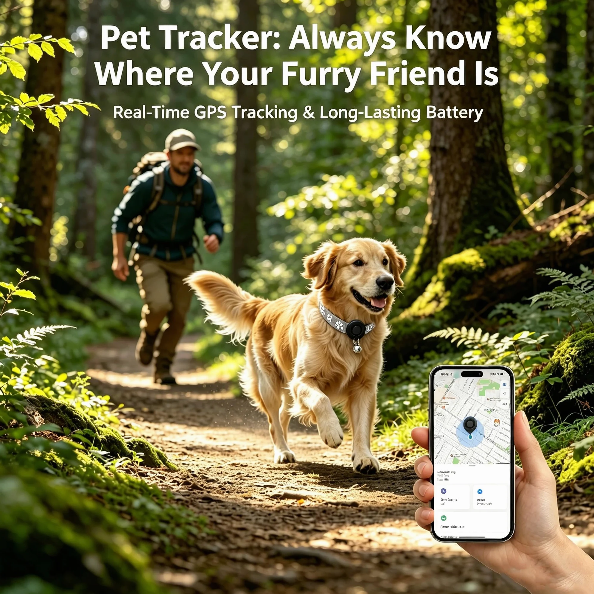 Rastreador GPS para perros y gatos (no requiere suscripción), rastreador GPS para collares de mascotas, certificado Apple MFi: funciona con iOS Find My, seguimiento global en tiempo real, impermeable