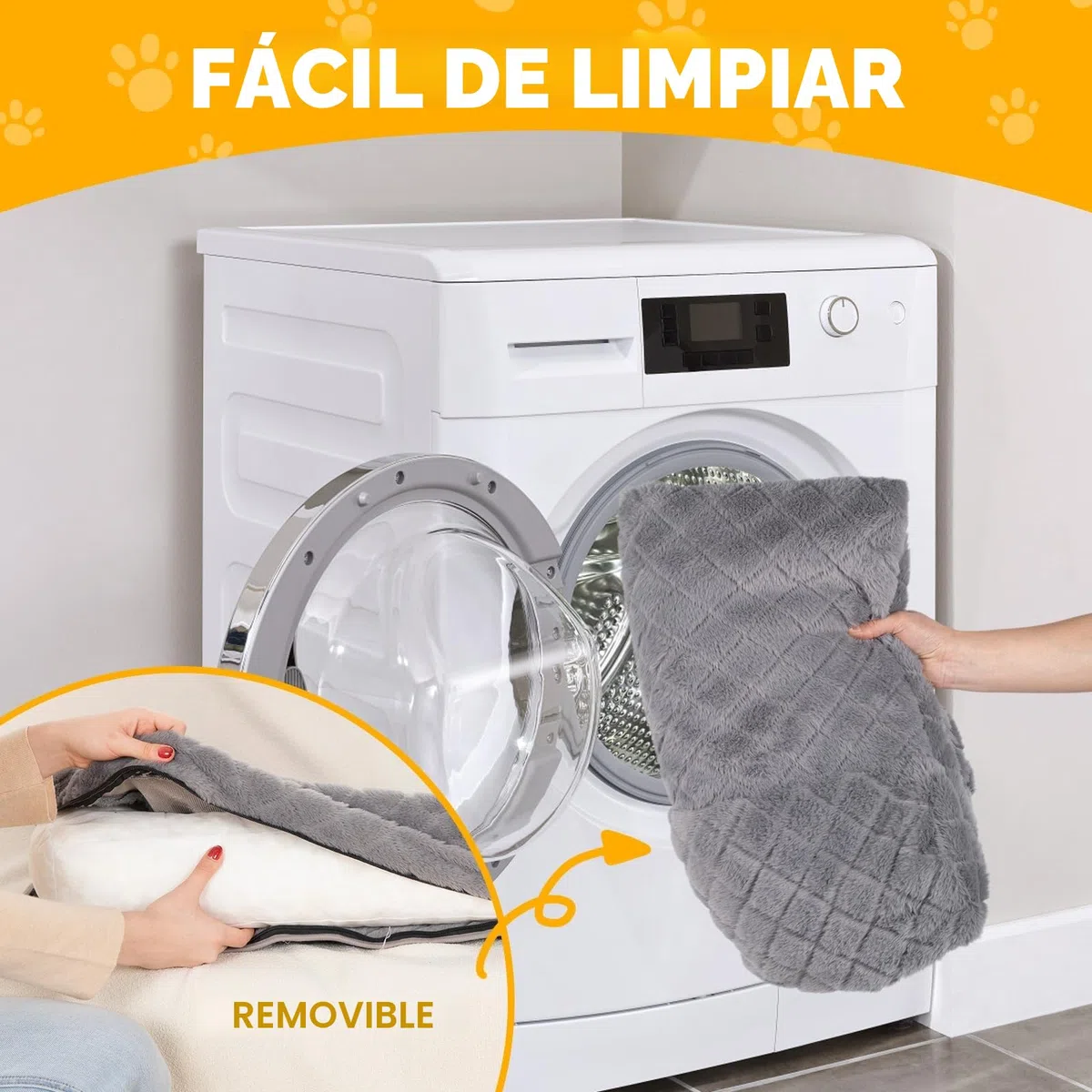 PAWBOSE Cama para perro para sofá, 100x88cm Cama grande para perros Manta grande para sofá, Protector de sofá lavable y antideslizante, Funda para perros para perros pequeños, medianos y grandes, Gris