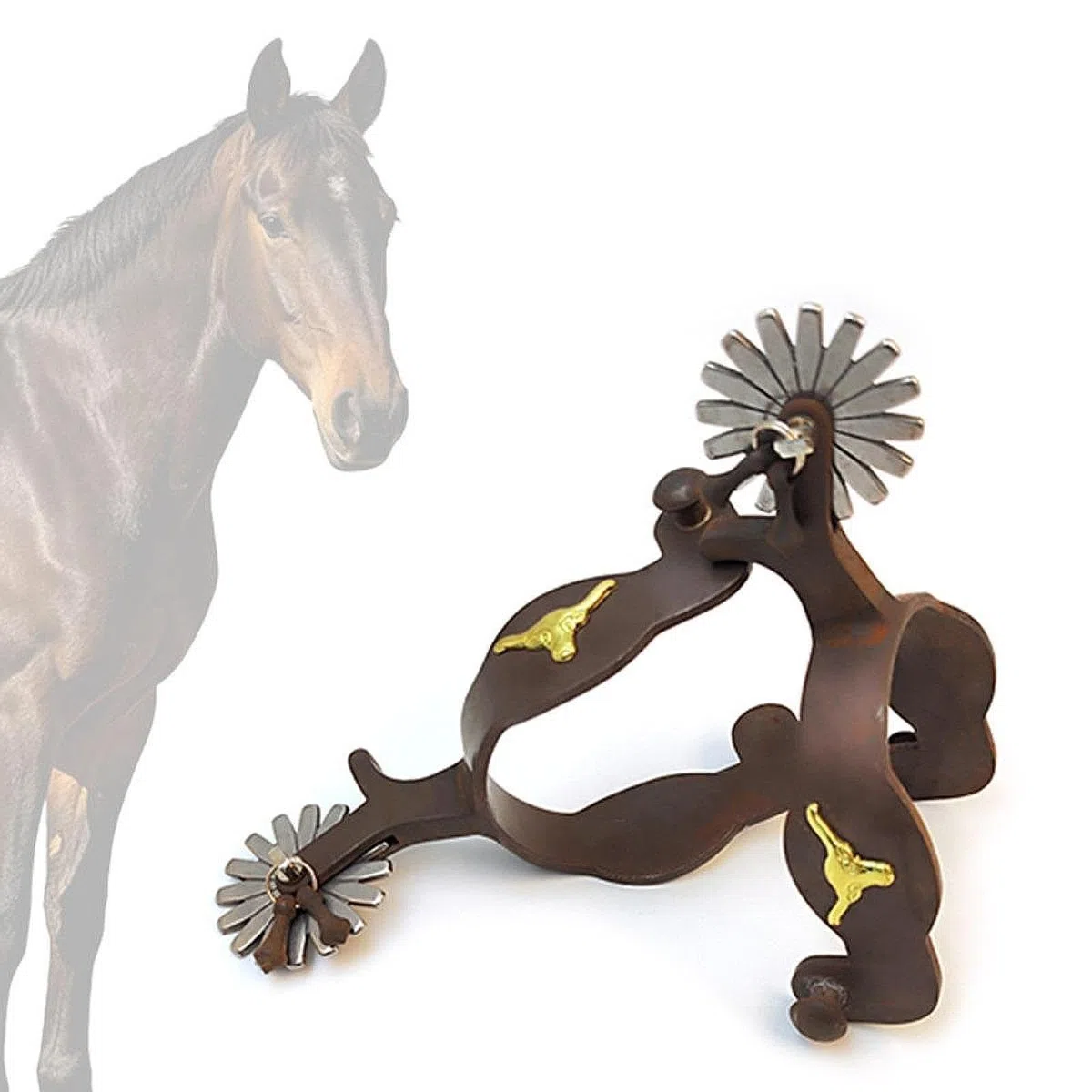 Amagogo Espuelas Caballo Occidentales, espuelas Vaquero Occidentales, Entrenamiento para Adultos, Accesorios equitación, Lisas, para Hombres y