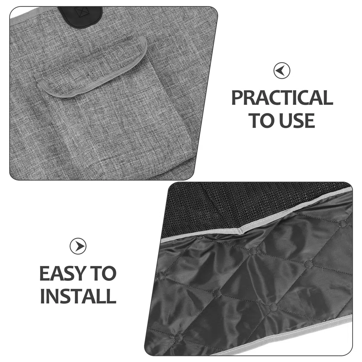 Lurrose Funda para Asiento de Coche para Perros de Tela Oxford, Resistente a Arañazos y Fácil de Limpiar, Adecuado para Viajes y Protección Trasera