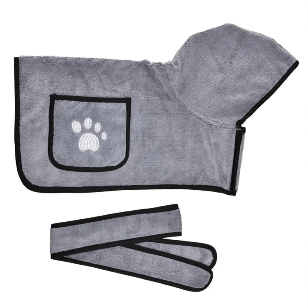 HAZARA Pet Power Toalla Absorbente Toalla de baño para Perros Manta de baño de Doble propósito Suministros para Mascotas Toalla de Ducha Lavable para Mascotas Juego de 2-Grey|| XL