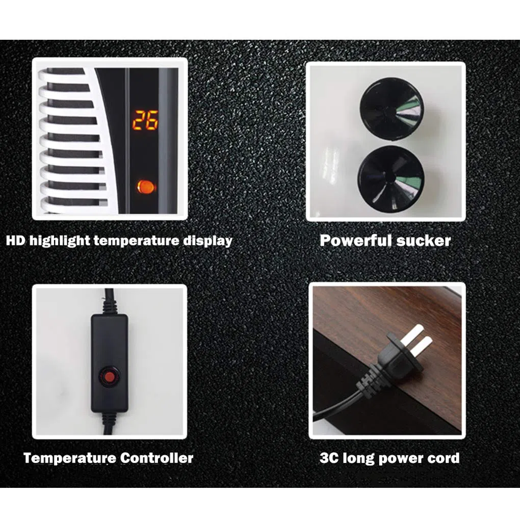 Calentador de Acuario Calentador Sumergible para acuarios con Pantalla LED de Temperatura Visible y Controlador de Temperatura Externo, Calentador automático de termostato