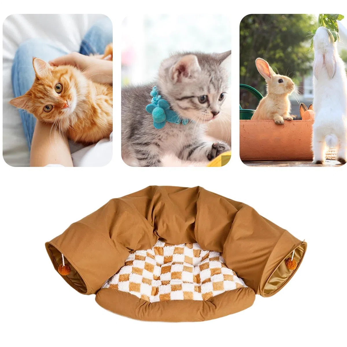 Juguete para Gatos Casa Gruesa Desmontable y Lavable de Ejercicio, | Bolsa para Gatos Juego, Ejercicio, Exploración, Mantiene a los Entretenidos, Fomenta el Ejercicio en el Interior