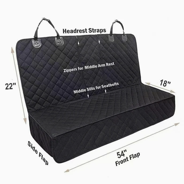 Cubierta Protector de Asiento Trasero de Coche para Mascota para Toyota Crown Hybrid 2016-2023, Funda Perros Coche Impermeable Antidesliante, Accesorios Interiores Coche