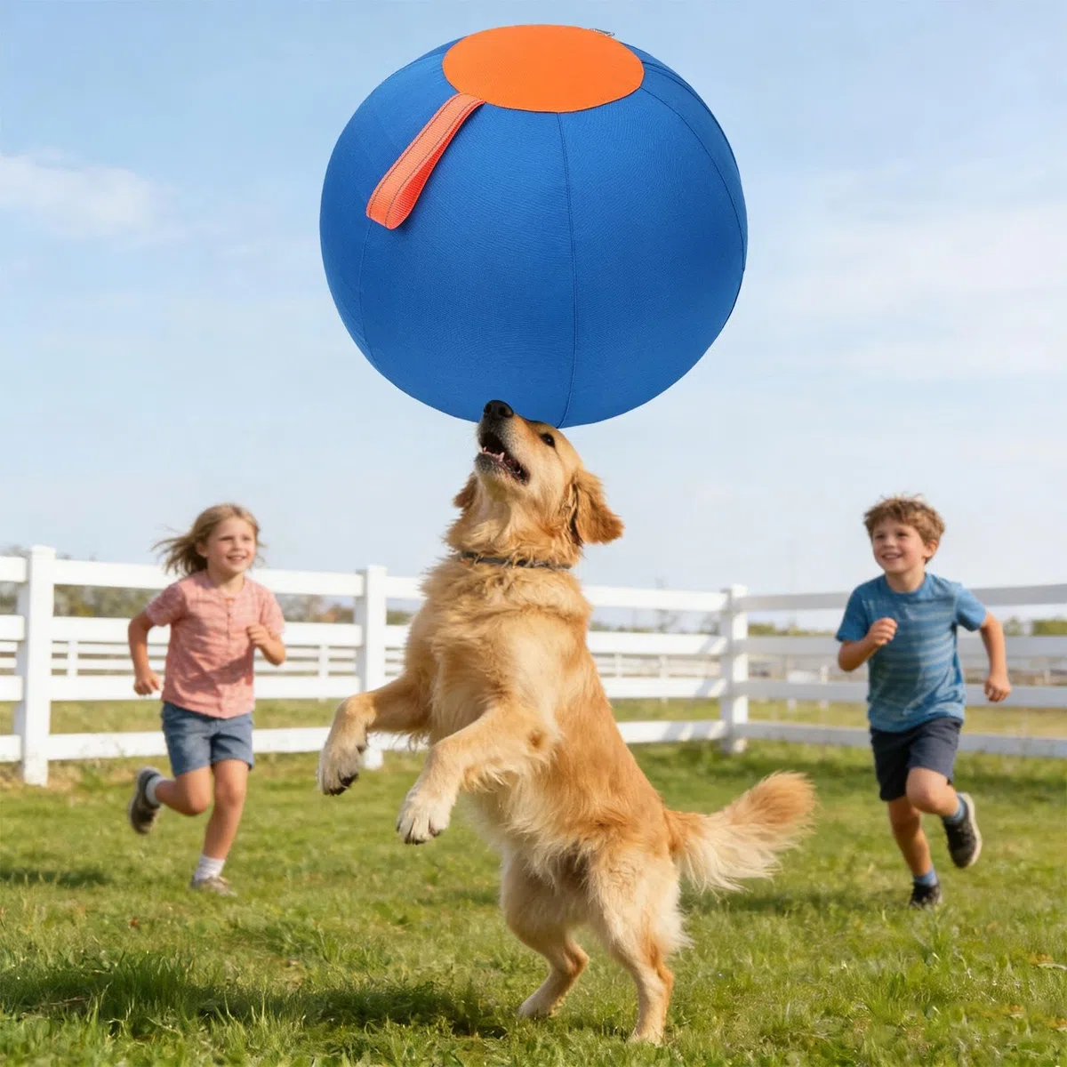Pelota de Pastoreo para Perros Grandes Mordedor inflable para cachorros | Juguete para para Perros para Jardín Finca Parque Amantes de Mascotas Entrenadores Piso Oficina Salón Dormitorio