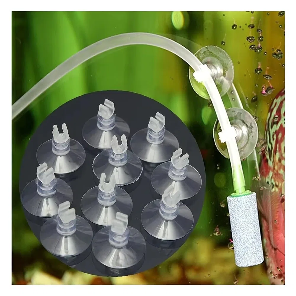 10 Ventosas De Goma For Acuario, Ideales For Sujetar Mangueras Y Tubos De Aire A Bombas.