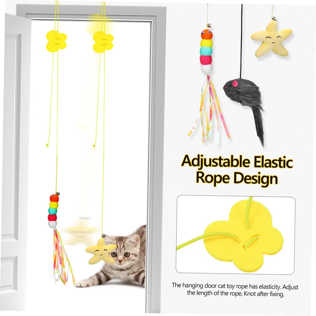 PRETYZOOM 24 Piezas De Juguete Colgante para Gatos Juguetes para Gatos Que Cuelgan Juguetes para Gatos Que Rebotan Puerta Colgante Juguete para Gatos Juguete para Gatos Juguetes para